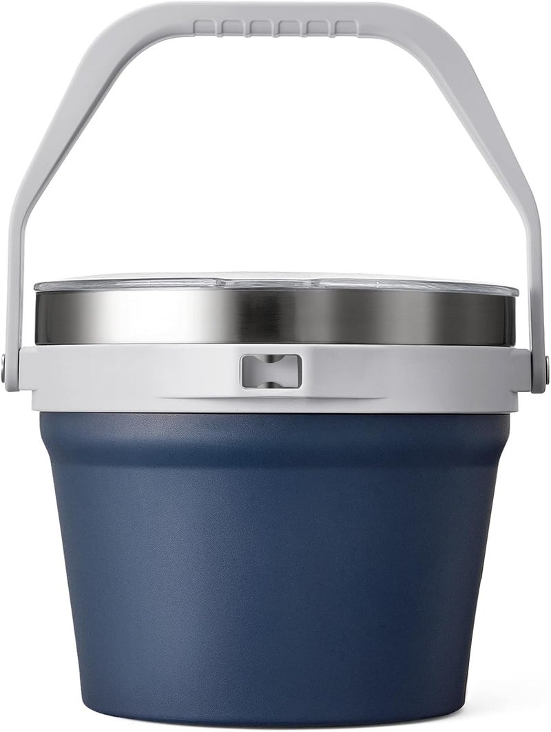 COKTIK 7L Insulated Ice Bucket with Lid，Double Wall Vacuum Stainless Steel Beverage Bucket Keeps Frozen Longer，Holds 6 Longnecks or 3 Bottles of Wine，for Cocktail, Champagne, Large Parties(Navy) - Image 1